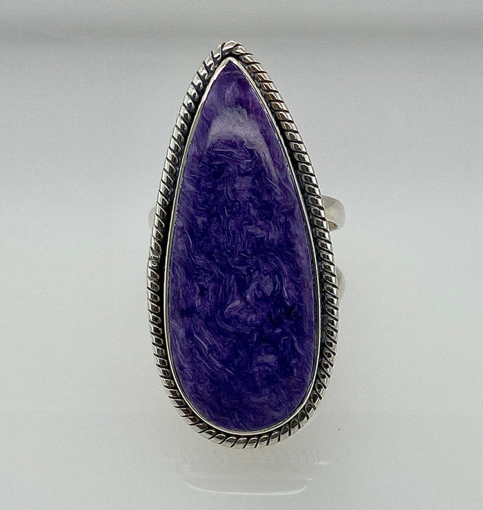 Size 9 Charoite Custom Ring