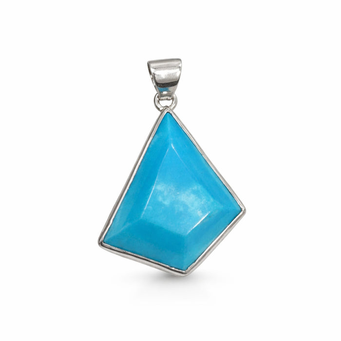Sky Blue Old Stock Nevada Turquoise Pendant – Sterling Silver | Ben Davis Cabochon