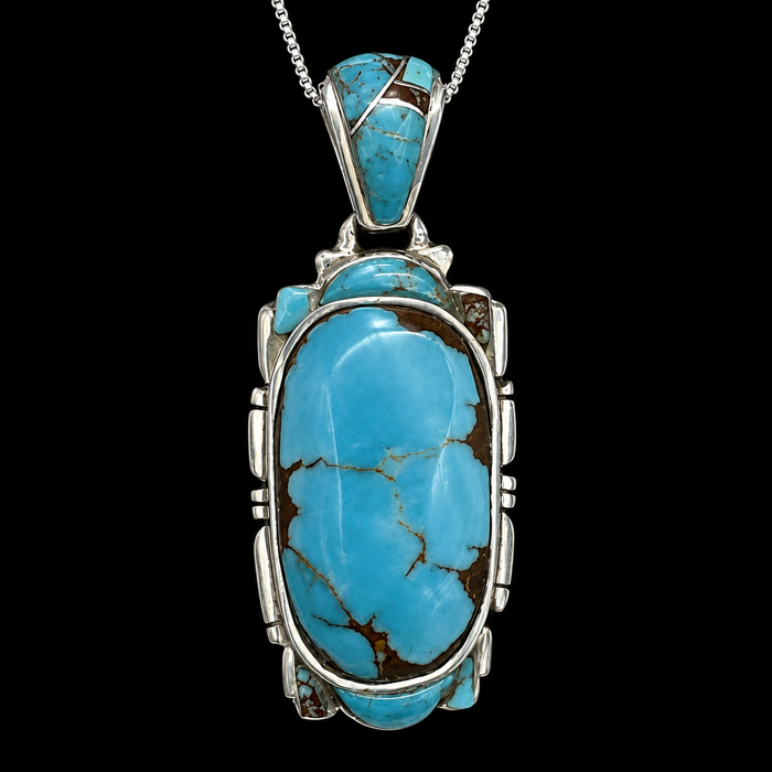 Sleeping Beauty Turquoise Pendant in Sterling Silver – Ed Lohman & Ben Davis