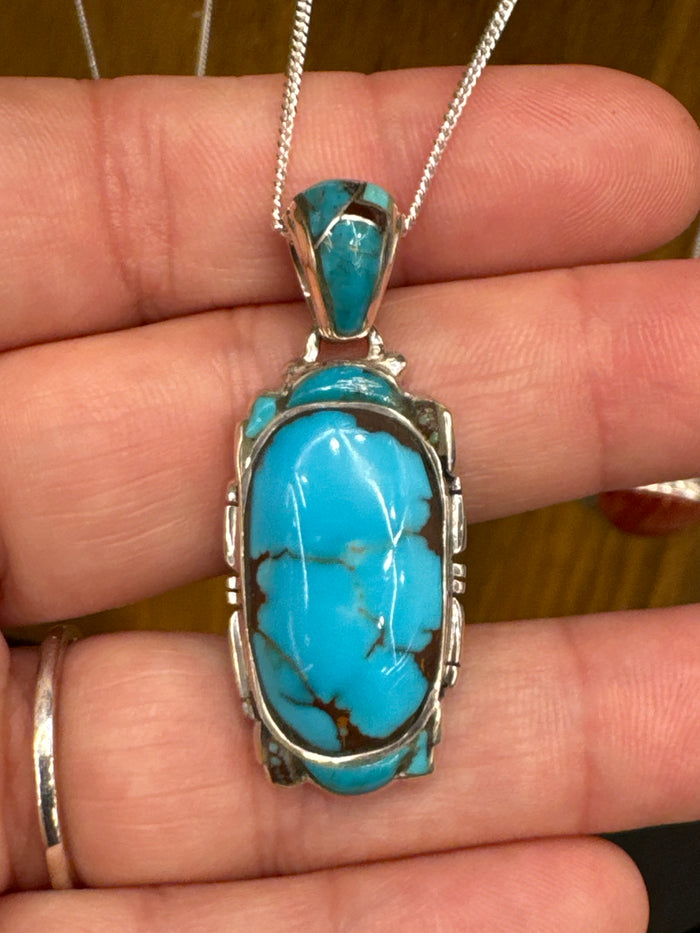 Sleeping Beauty Turquoise Pendant in Sterling Silver – Ed Lohman & Ben Davis