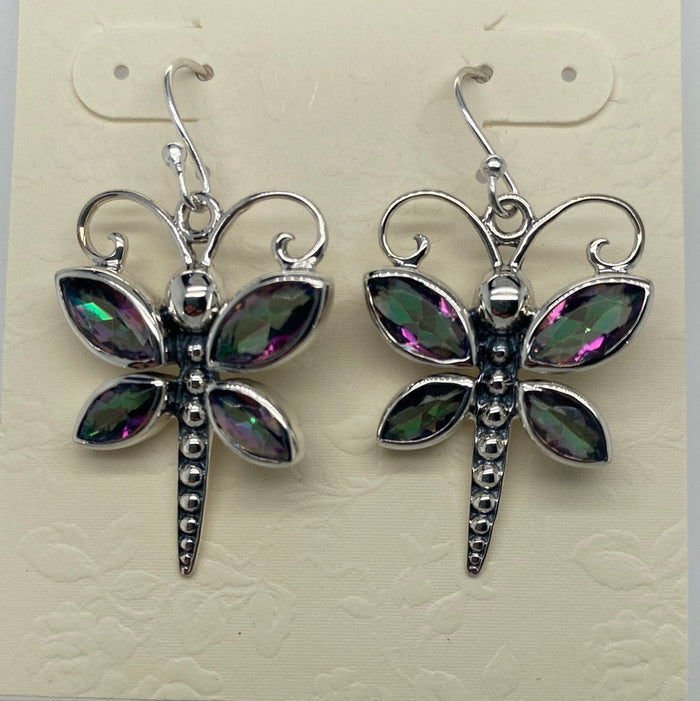 Smoky Quartz Butterfly Earrings