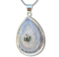 Snow Moss Agate Pendant ~ 925 Sterling Silver