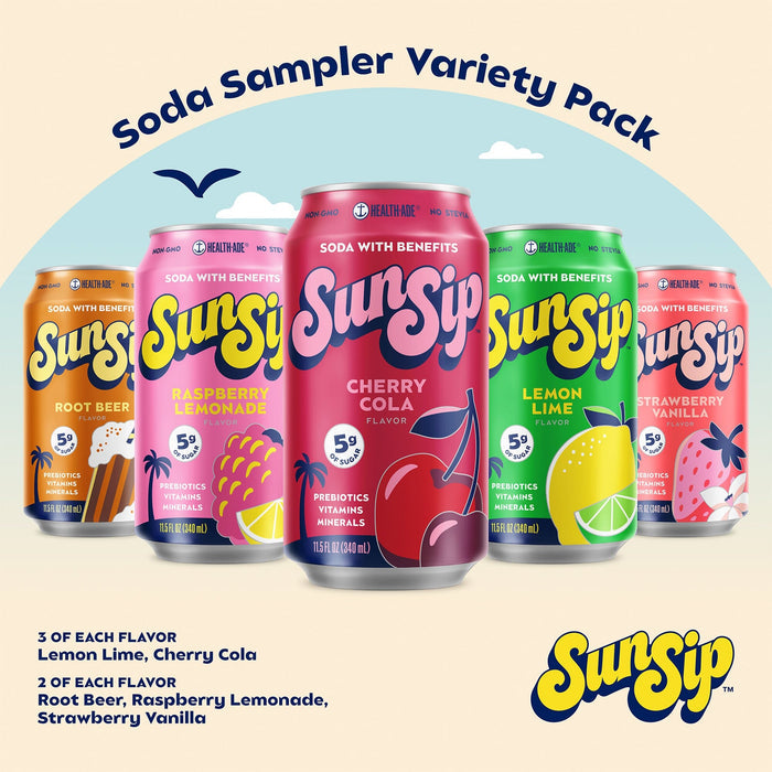 Soda Sampler Variety Pack - SunSip SunSip Health-Ade