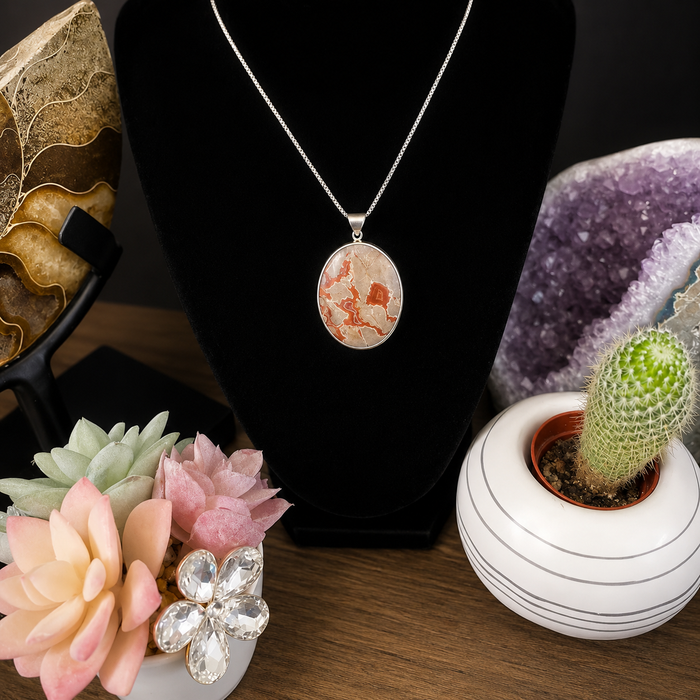South Dakota Teepee Canyon Agate Pendant in Sterling Silver