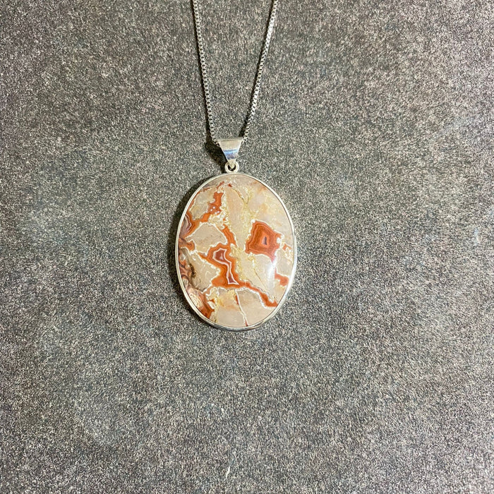 South Dakota Teepee Canyon Agate Pendant in Sterling Silver
