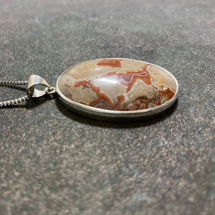 South Dakota Teepee Canyon Agate Pendant in Sterling Silver