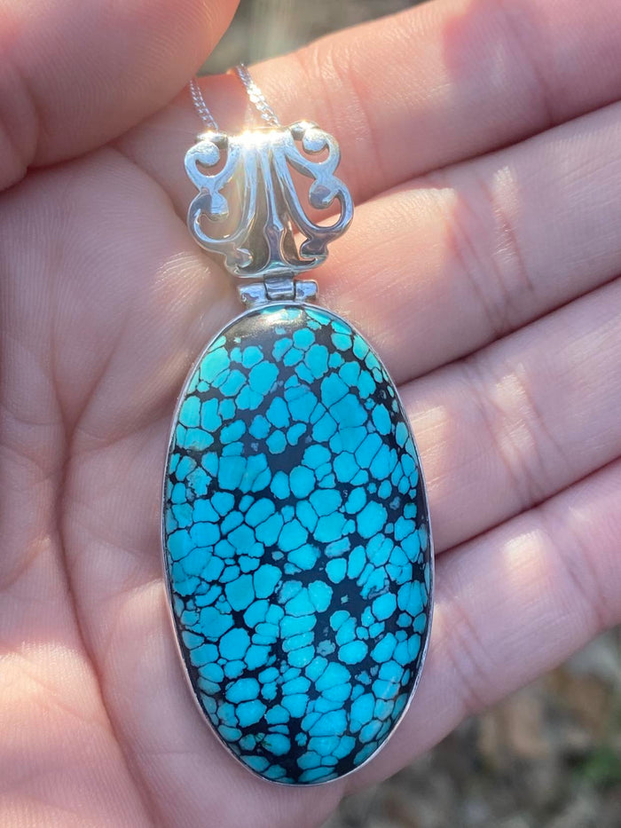 Spiderweb Turquoise ~ "When spiderwebs unite, they can tie up a lion." African Proverb