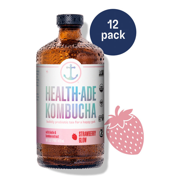Strawberry Glow Glow Up Kombucha Health-Ade