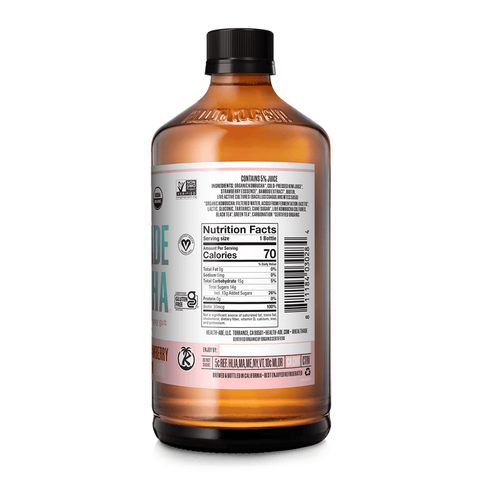 Strawberry Glow Glow Up Kombucha Health-Ade