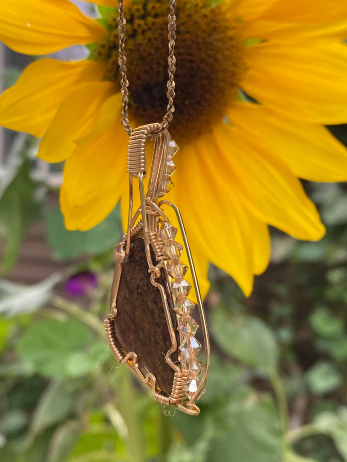 Swarovski Crystal 18K Wire Wrap