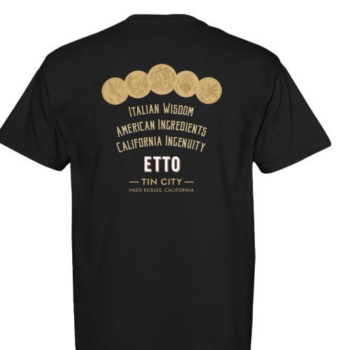T-shirt (Short Sleeve) Black Etto - Etto Pasta