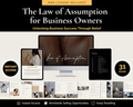 Cover of The Law of Assumption for Business Owners featuring bold typography and a modern, minimalist design symbolizing growth and success.