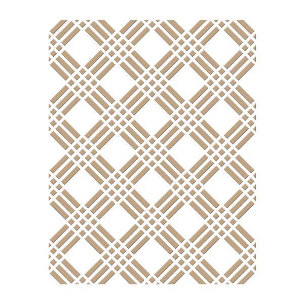 Tic Tac Toe Plaid - Hot Foil Glimmer Plate