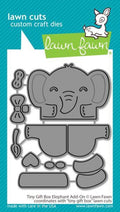Tiny Gift Box Elephant Add-On - Lawn Cuts