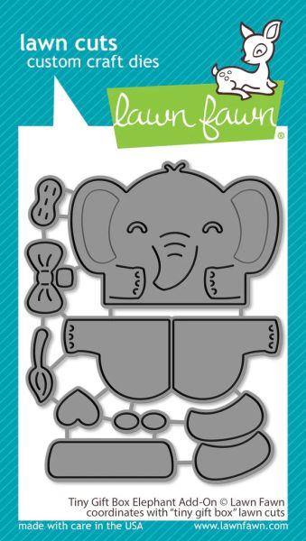 Tiny Gift Box Elephant Add-On - Lawn Cuts