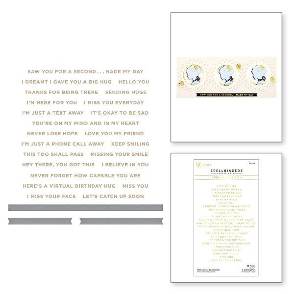 Truly Yours Collection- Mini Sincere Sentiments Glimmer Hot Foil Plate & Die Set