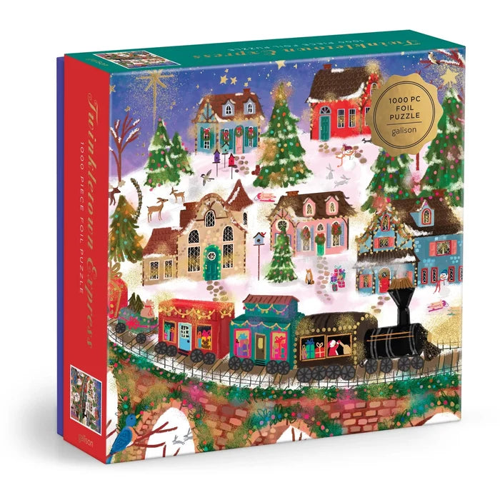 Twinkletown Express 1000 brikker julepuslespil fra Galison