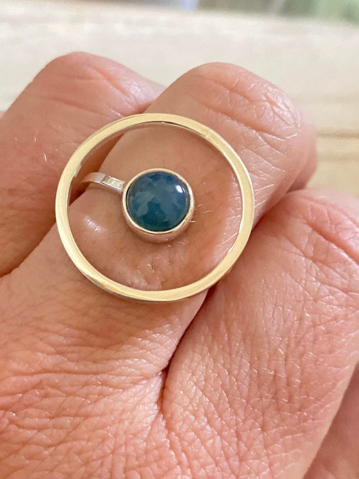 Two Variations! Diff Sizes! Look at ALL pics! Swedish Blue Circle Ring