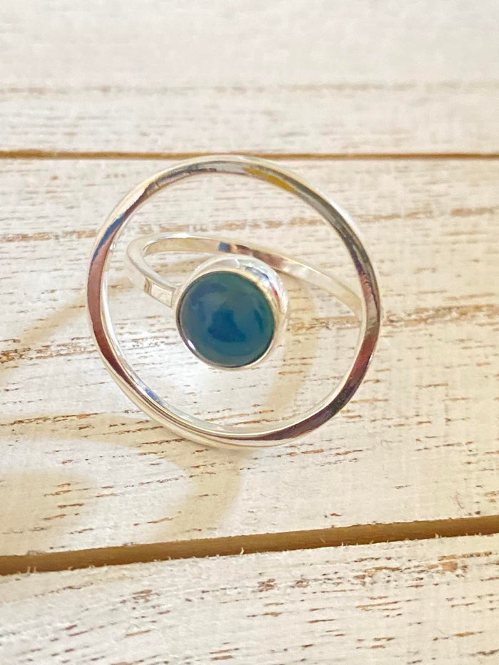 Two Variations! Diff Sizes! Look at ALL pics! Swedish Blue Circle Ring