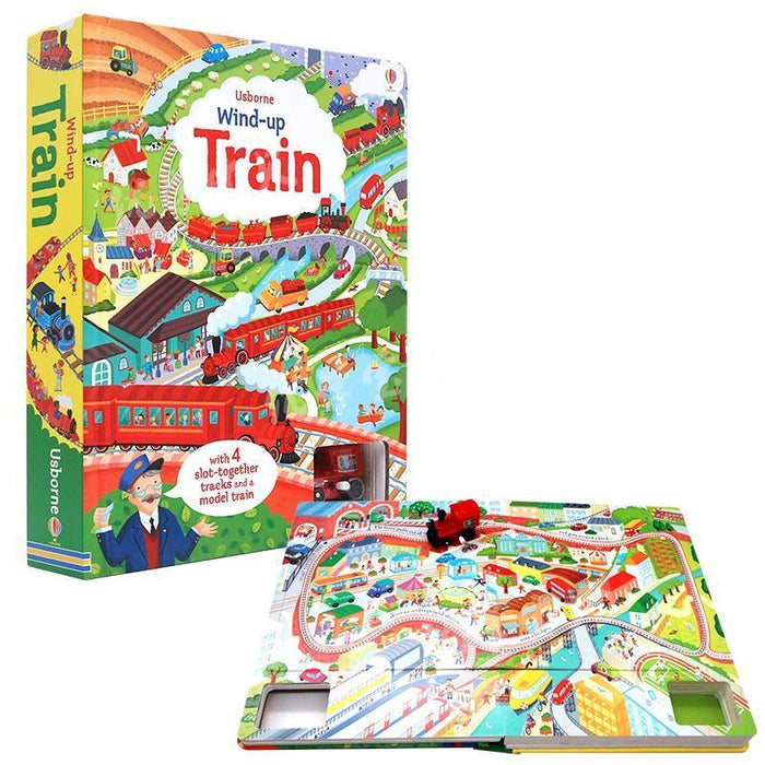 Usborne Wind-Up Train Book with Slot-Together Tracks