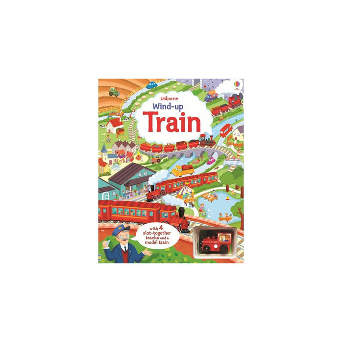 Usborne Wind-Up Train Book with Slot-Together Tracks