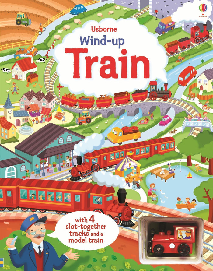 Usborne Wind-Up Train Book with Slot-Together Tracks