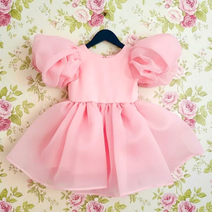 V-Back Organza Tutu Dress – Donut Pink – DOLLY by Le Petit Tom