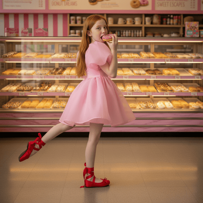 V-Back Organza Tutu Dress – Donut Pink – DOLLY by Le Petit Tom