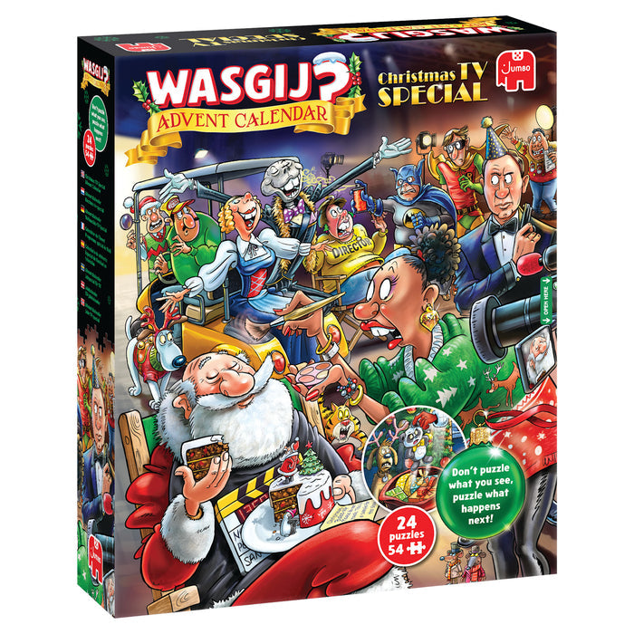 Wasgij Puslespilskalender 2026 TV Special - 24 minijulepuslespil